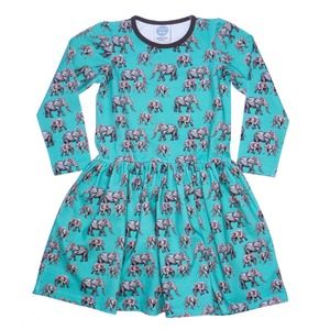 JECO Aqua Elephant Dress